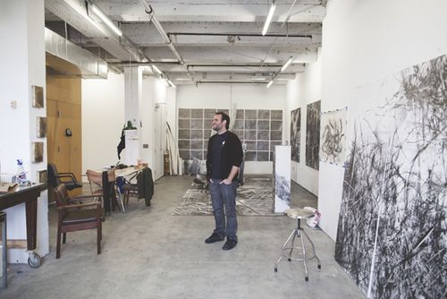 Mauro Giaconi in a live/work studio Mauro Giaconi in a live/work studio