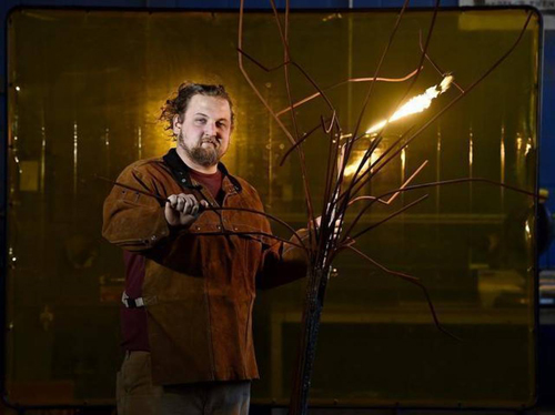 Disabled US military veteran and artist Joe Williams