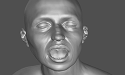 Yawn, 3D computer animation still frame 5206 Yawn, 3D computer animation still frame 5206