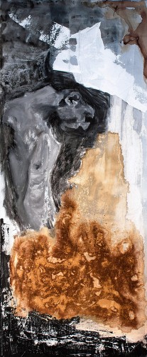 WP.1120x50cmacrylic, plaster of paris, iron, iron oxide, coffee, charcoal on canvas WP.1<br class=