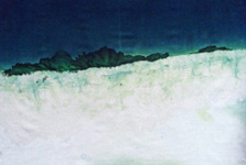 Spring Thaw, dyed velvet, 20x30, 2009