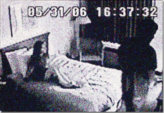 Motel Room (detail), acrylic on canvas, 40x108