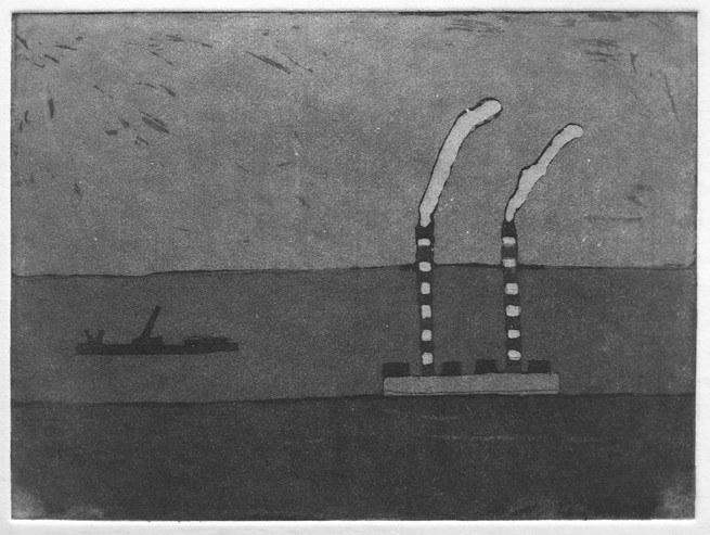 Campiglia Marittima (Night), 2011<br/>etching and aquatint<br/>plate size 5 7/8 x 8 in / 14.9 x 20.3 cm<br/>