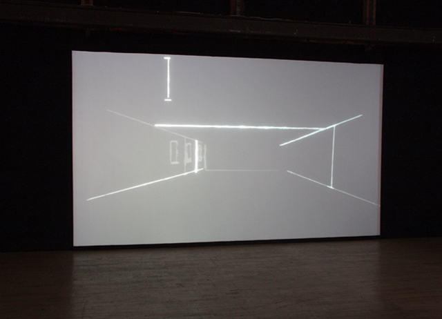 Duration Reveals Extension. Site specific video projection<br/>
