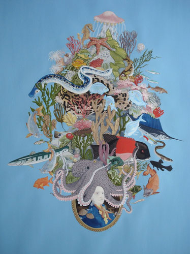 Justin Richel, Died for want of Lobster Sauce<br/>Gouache on Paper / 2010 / 76 x 56 cm<br/>Image � Justin Richel, courtesy Galerie Voss, D�sseldorf <br/>