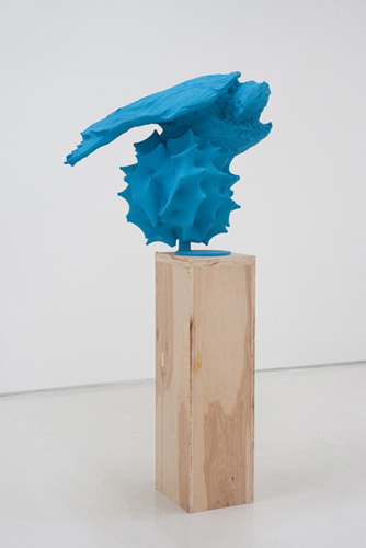 Peter Rogiers, As Grandma Told Us Stories, 2010<br/>Acrylic resin, epoxy, polyurethane varnish, paint, steel on wooden base<br/>68.5 x 21.7 x 34.25 in (174 x 55 x 87 cm) <br/>