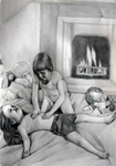 Little Hands, pencil on paper, 2010.
